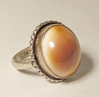 Купить Перстень с раковиной, белый металл в интернет-магазине Роза Мира