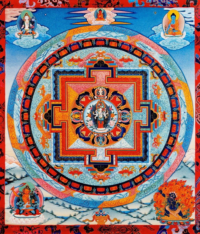 Купить Тибетская мандала Авалокитешвара-Ченрезиг в интернет-магазине Роза Мира