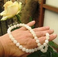 Купить Бусы Лунный камень белый, натуральный в интернет-магазине Роза Мира