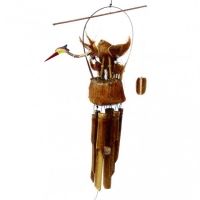Купить Музыка ветра Журавль с птенцами 6 трубочек в интернет-магазине Роза Мира