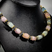 Купить Ожерелье Розовый Берилл (Морганит) в интернет-магазине Роза Мира