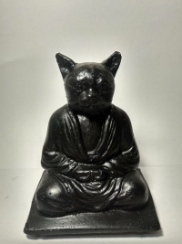 Купить Кот Будда шунгит 9.5х12 см. в интернет-магазине Роза Мира