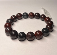 Браслет яшма Драконья кровь 12 мм. 