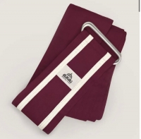 Пояс для медитации бордовый с белой тесьмой (230 х 11,5 см).