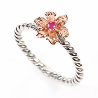 Купить Кольцо розовый Сапфир в интернет-магазине Роза Мира