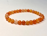 Браслет Сердолик гладкий 6 мм.