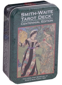 Таро Уэйта-Смитт Памеллы ( Smit Waite centennial desk Tarot in a Tin)(карты + инструкция на английском языке в жестяной коробке). 