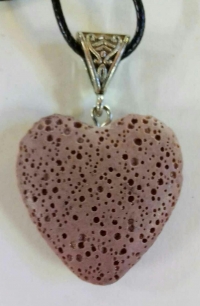 Купить Подвес сердце из натуральной лавы в интернет-магазине Роза Мира